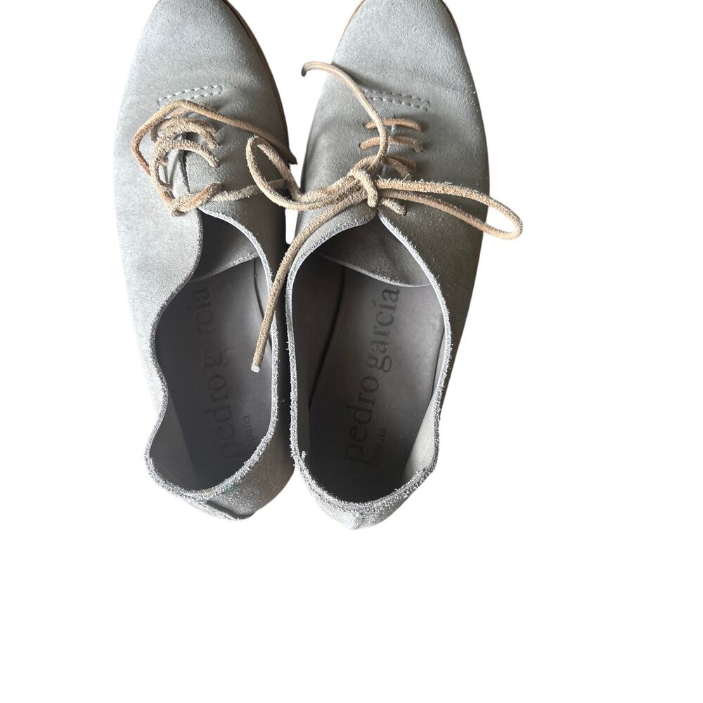 Pedro Garcia Gray Suede Lace Up SHOE Sz 38 - Picture 4 of 4